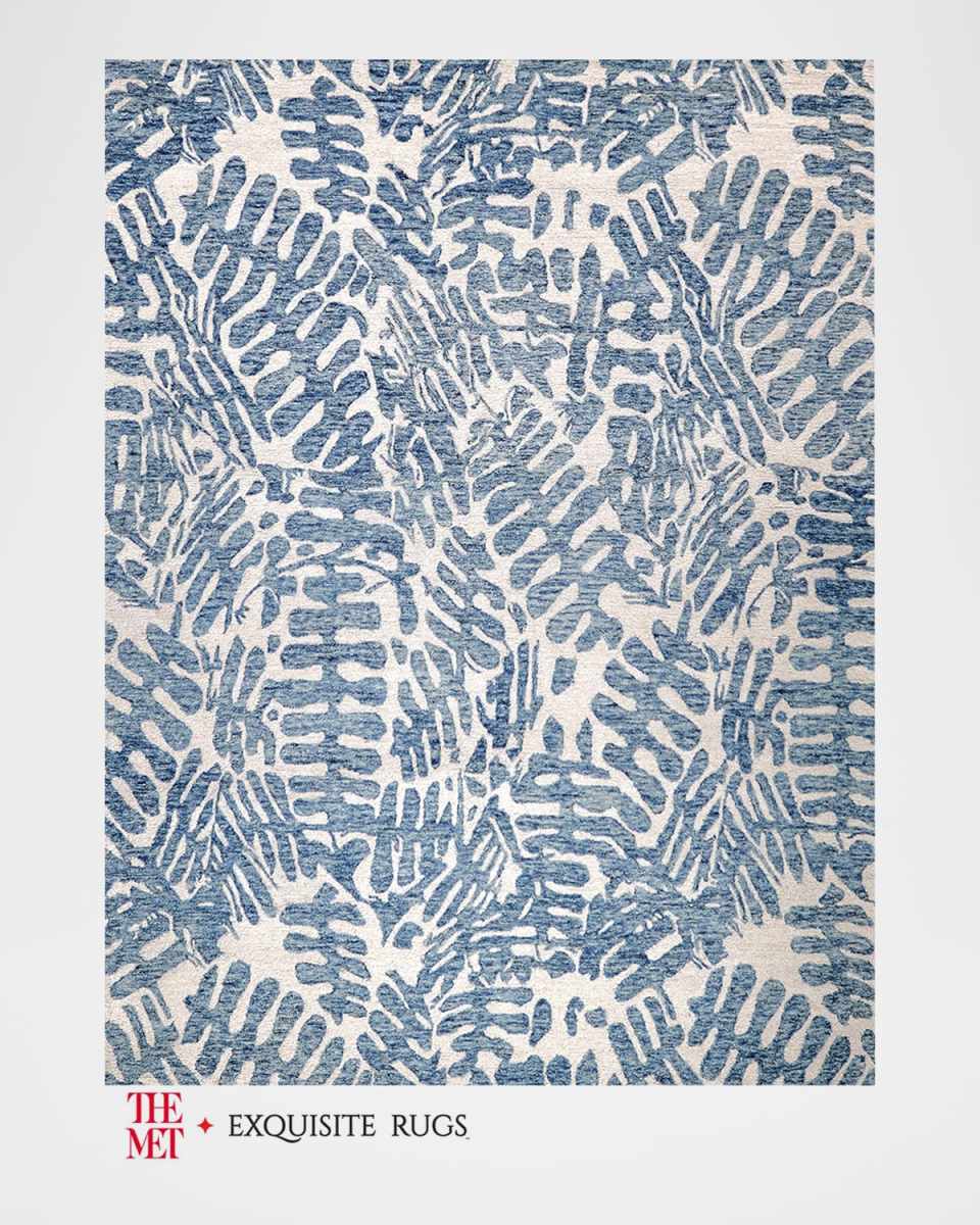 Botanica Hand-Tufted Blue/Ivory Rug, 9' x 12'